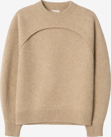 GOBI Cashmere Tröja 'Cashmere Crewneck Twin Set' i beige: framsida