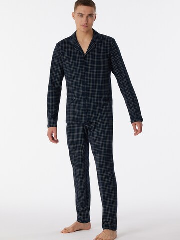 SCHIESSER Pyjama ' Fine Interlock ' in Blau: predná strana
