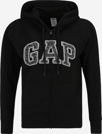 Veste de survêtement Gap Tall en noir : devant