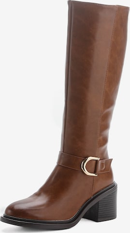 Stivale di Elara in marrone: frontale