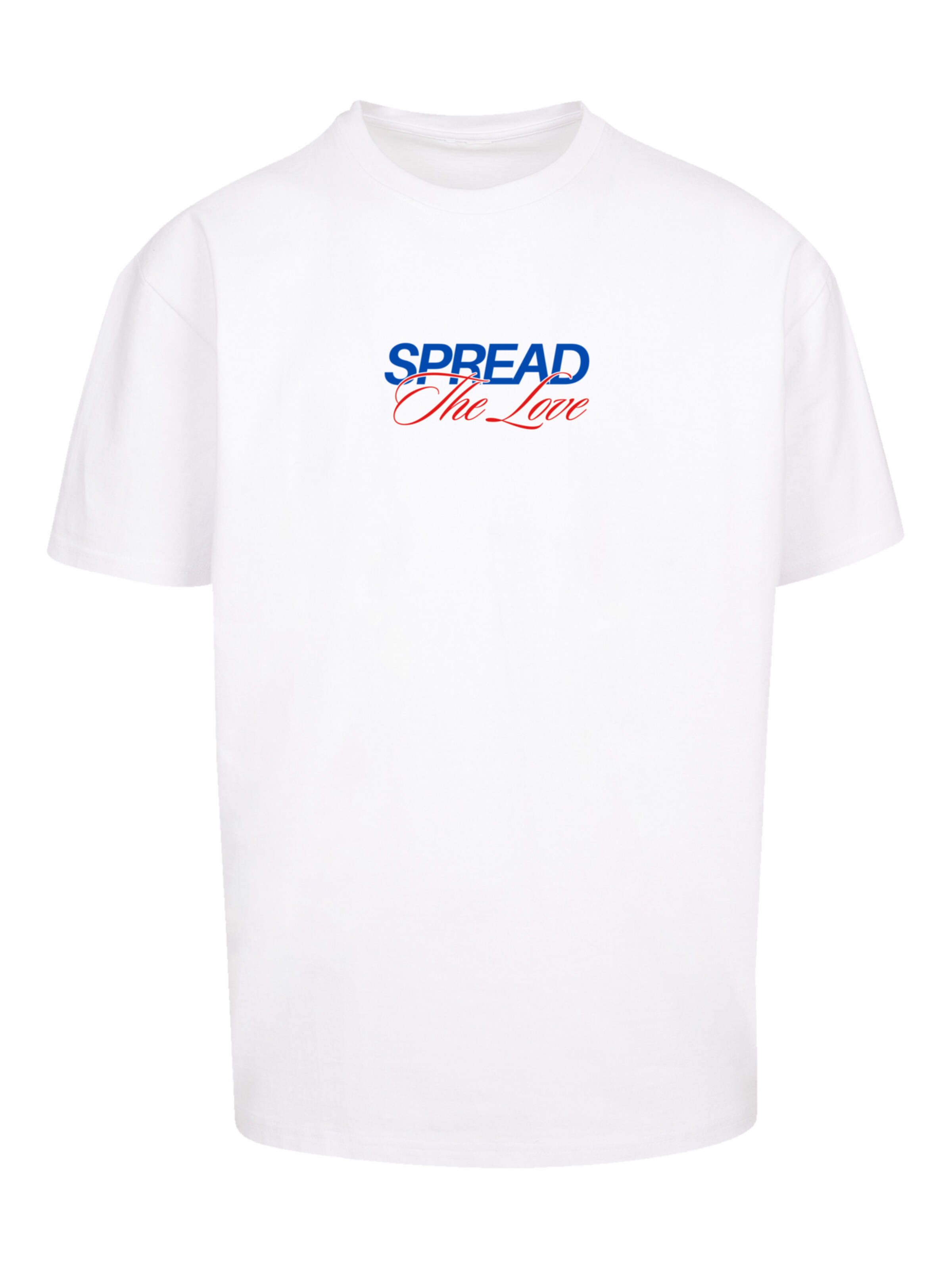 T-Shirt 'Spread The Love Valentinstag Streetwear Front' F4NT4STIC en blanc : devant