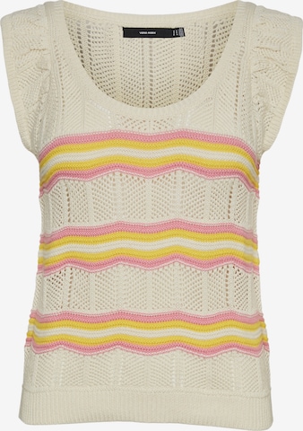 VERO MODA Knitted Top 'MINA' in Beige: front