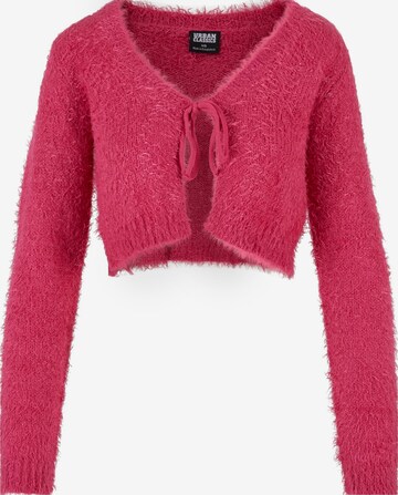 Cardigan Urban Classics en rose : devant