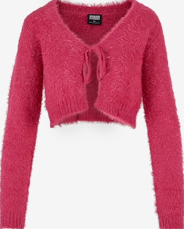 Urban Classics Knit Cardigan in Pink: front