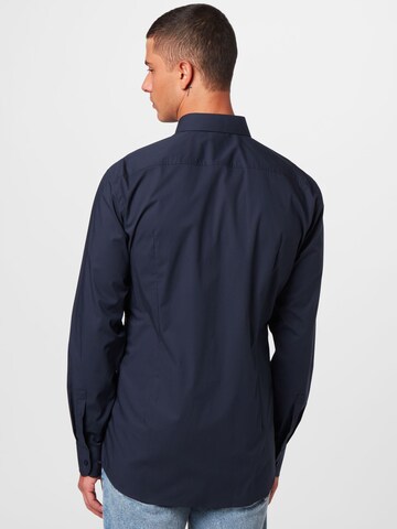 BOSS Slim Fit Hemd 'H-Hank' in Schwarz