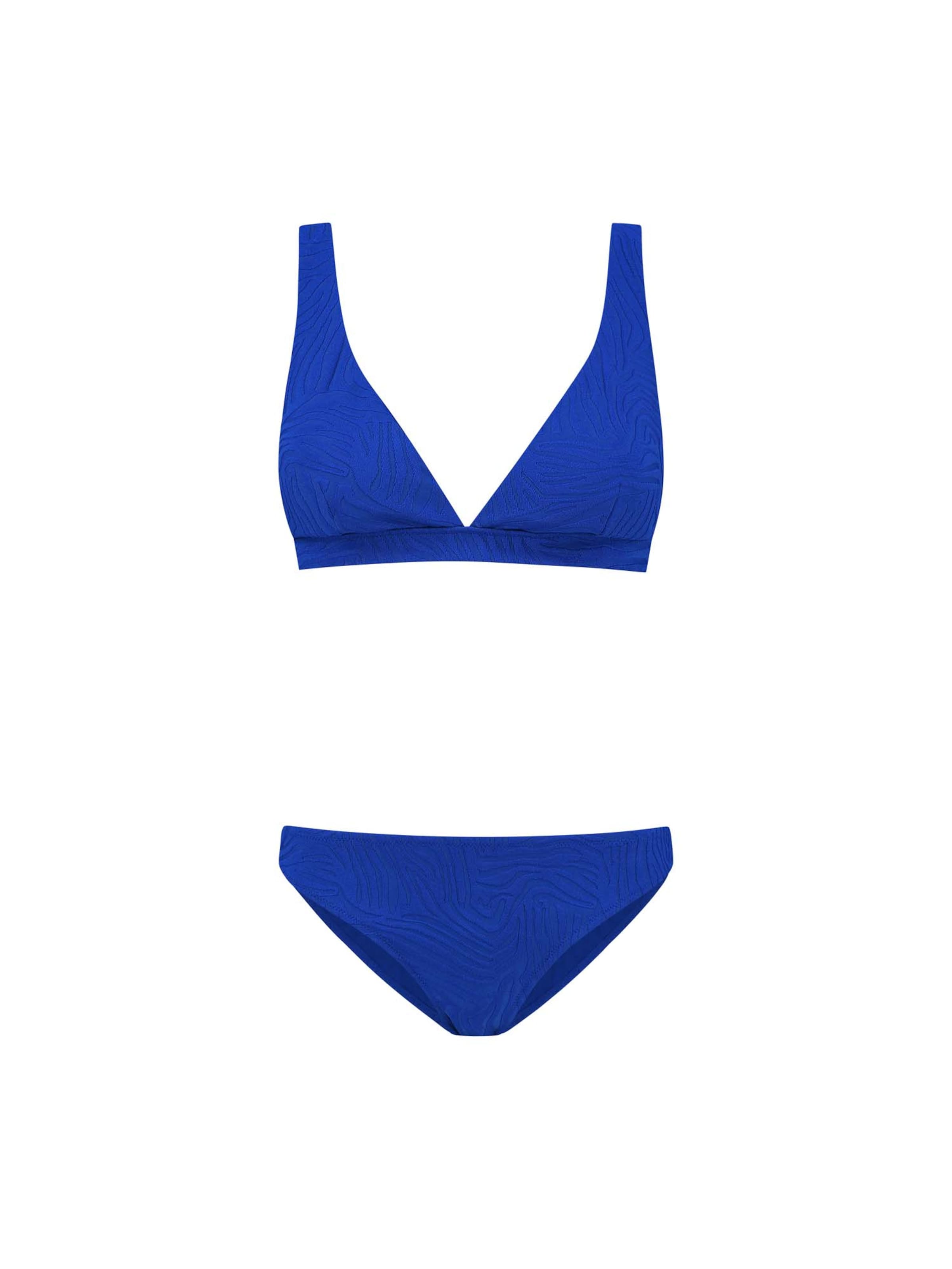 Shiwi Сутиен с триъгълни чашки Бански тип бикини 'Amy' в синьо: отпред