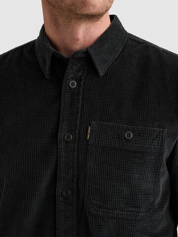 PME Legend Regular Fit Skjorte 'Shirt with waffle texture and chest pocket' i blå