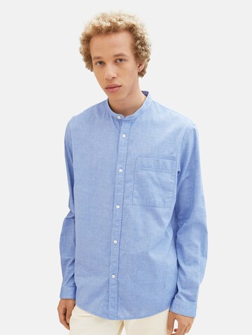 TOM TAILOR DENIM Regular fit Button Up Shirt in Blue