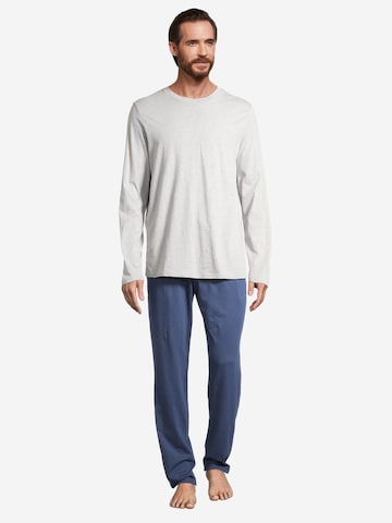 SCHIESSER Pyjama lang 'Night & Home' in Blau