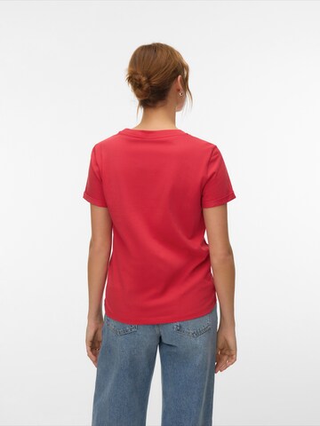 sarkans VERO MODA T-Krekls 'VMPAULA'
