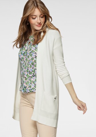 TOM TAILOR Knit Cardigan in White: front