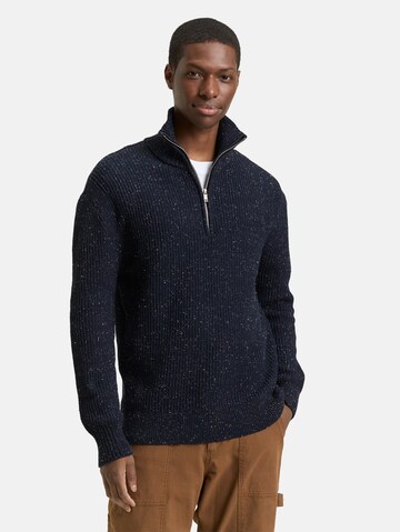 Pull-over TOM TAILOR DENIM en bleu : devant
