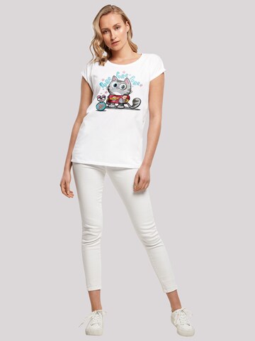 F4NT4STIC Shirt 'Bazinga Kitty' in White