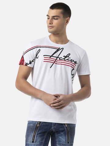CIPO & BAXX T-Shirt 'CT796' in Regular Fit in Weiß: Vorderseite