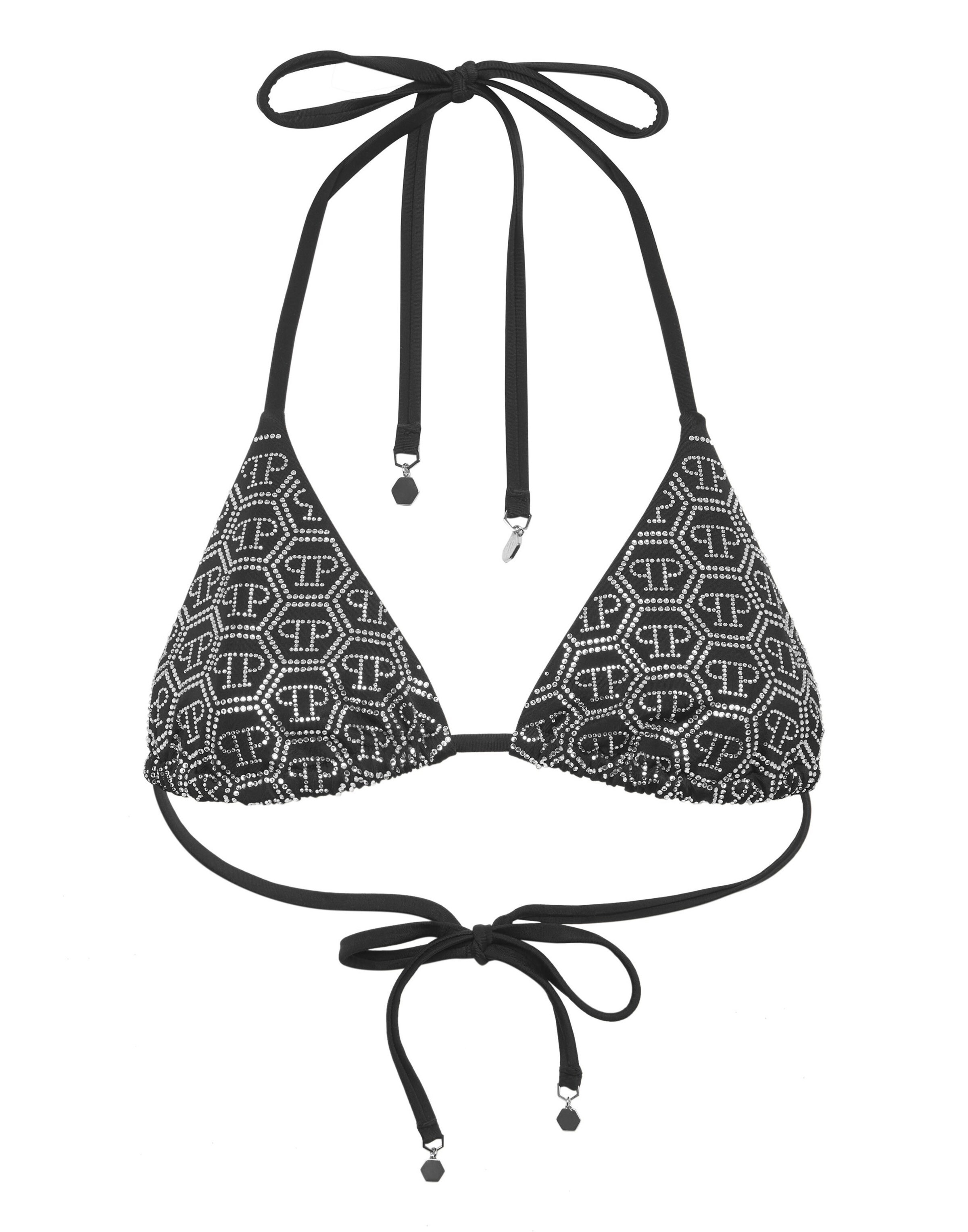 Philipp Plein Bikinitop in de kleur Zwart / Zilver, Productweergave