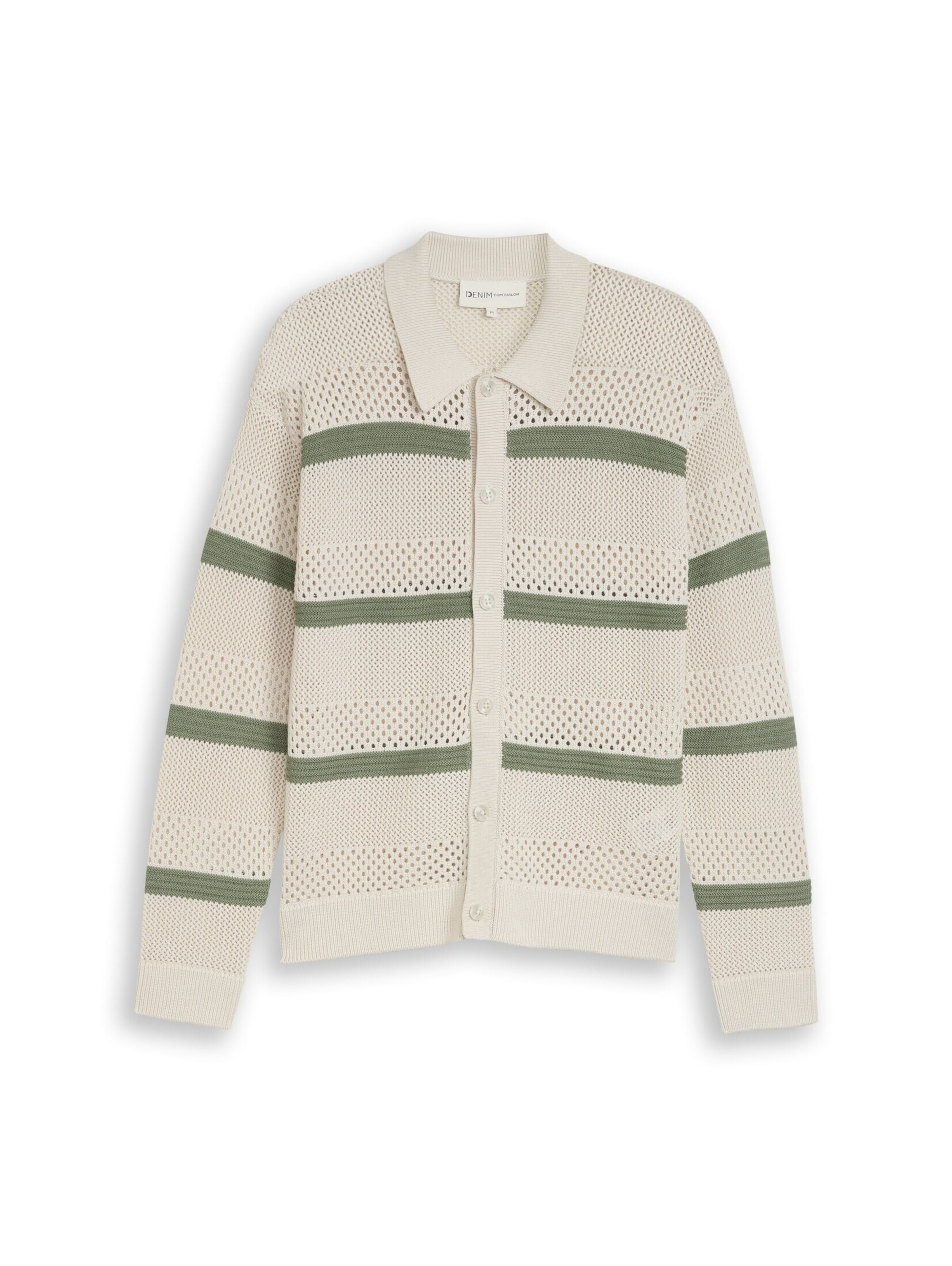 TOM TAILOR DENIM Strickjacke in Grün: Vorderseite