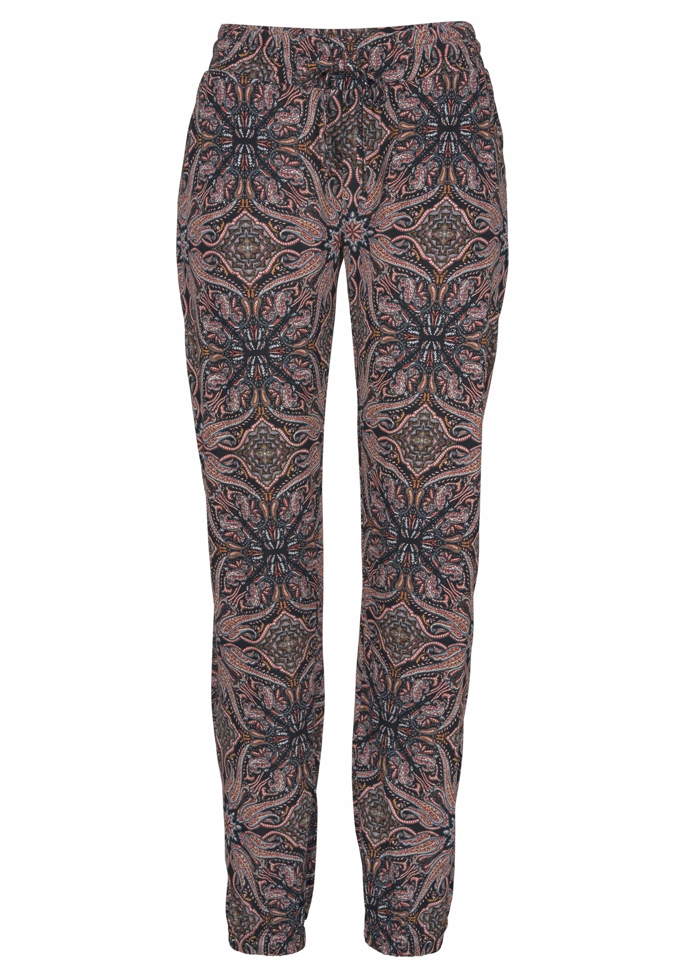 LASCANA Tapered Broek in Bruin: voorkant