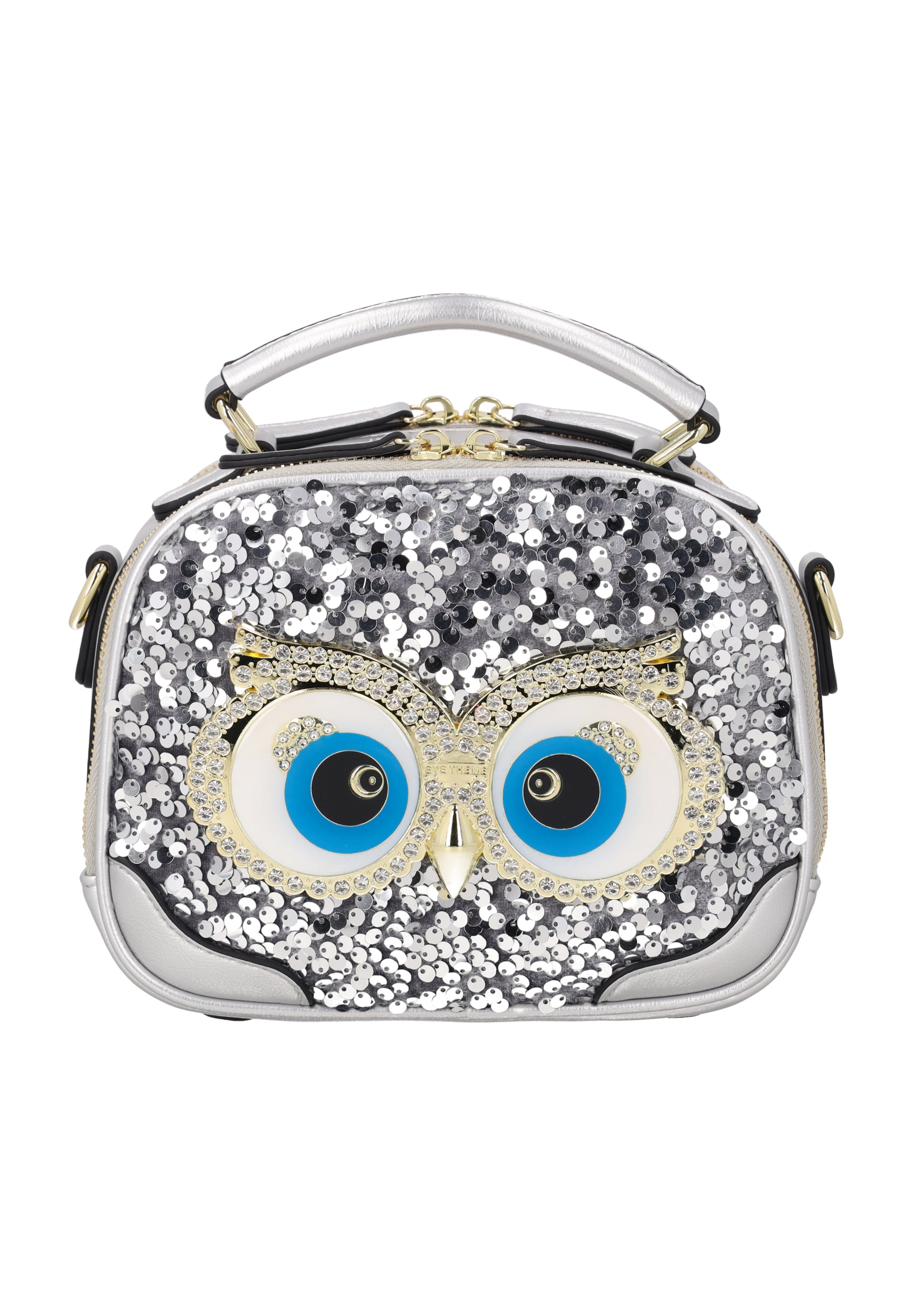 myMo Pop Handtas 'Eyetheme' in Zilver: voorkant