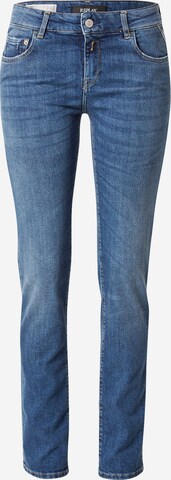 REPLAY Slimfit Jeans 'FAABY' in Blauw: voorkant