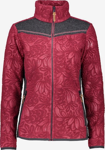 CMP Fleecejacke 'Printed' in Red: front