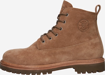 BLACKSTONE - Botas com atacadores 'Rock Hardy CG186' em castanho: frente