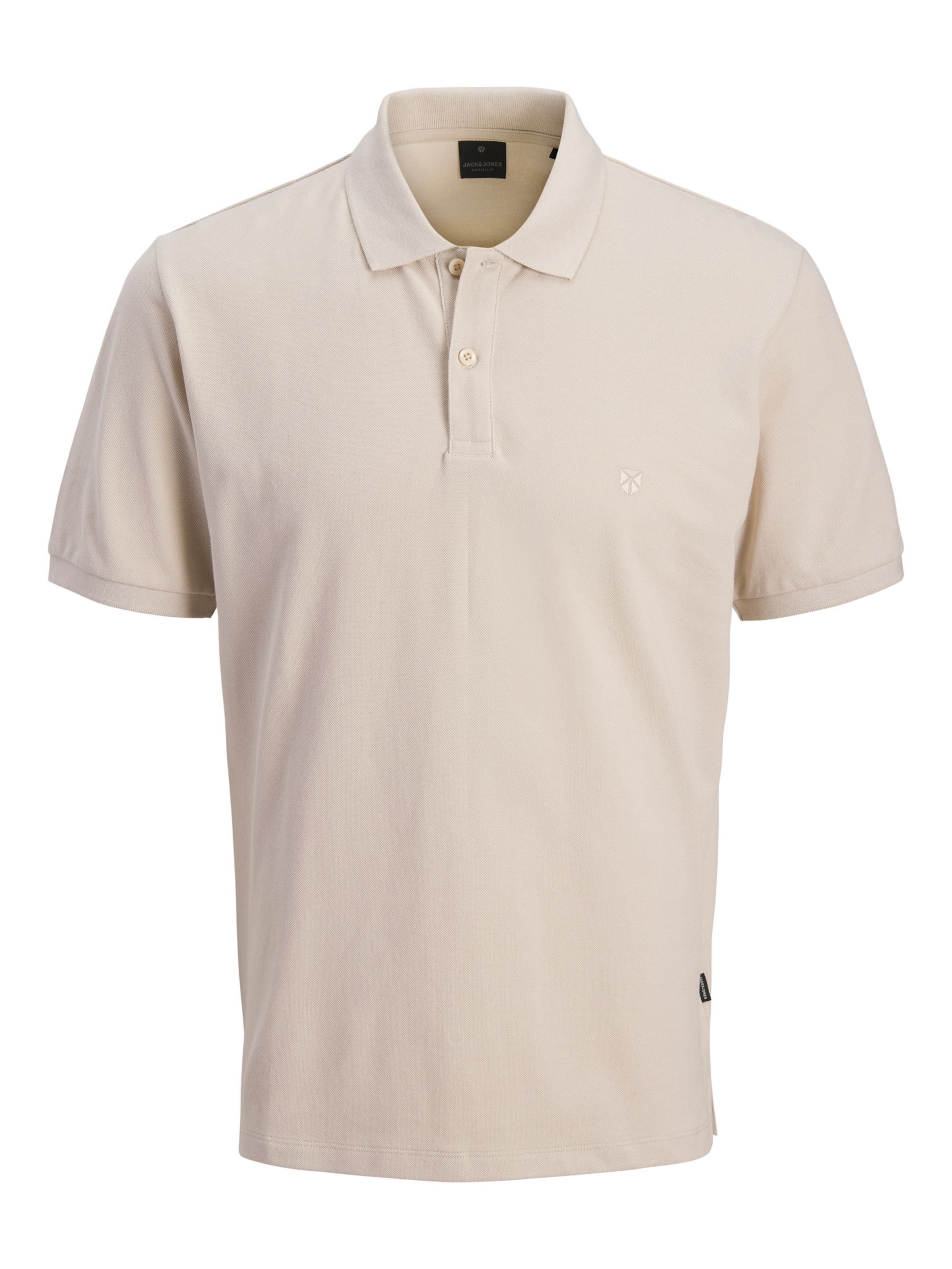 Jack & Jones Plus Poloshirt in Beige: Vorderseite