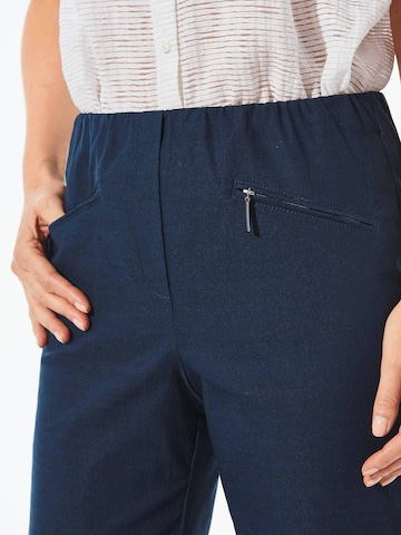 Goldner Slim fit Trousers ' LOUISA ' in Blue