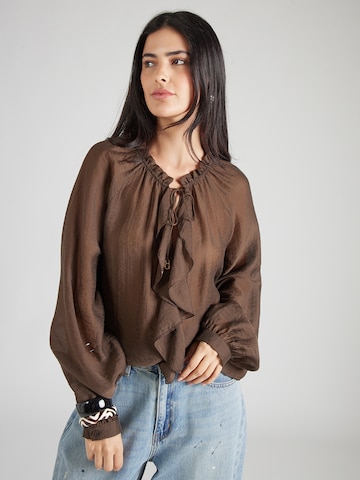GUESS Blúzka 'MAELYS' - Hnedá: predná strana