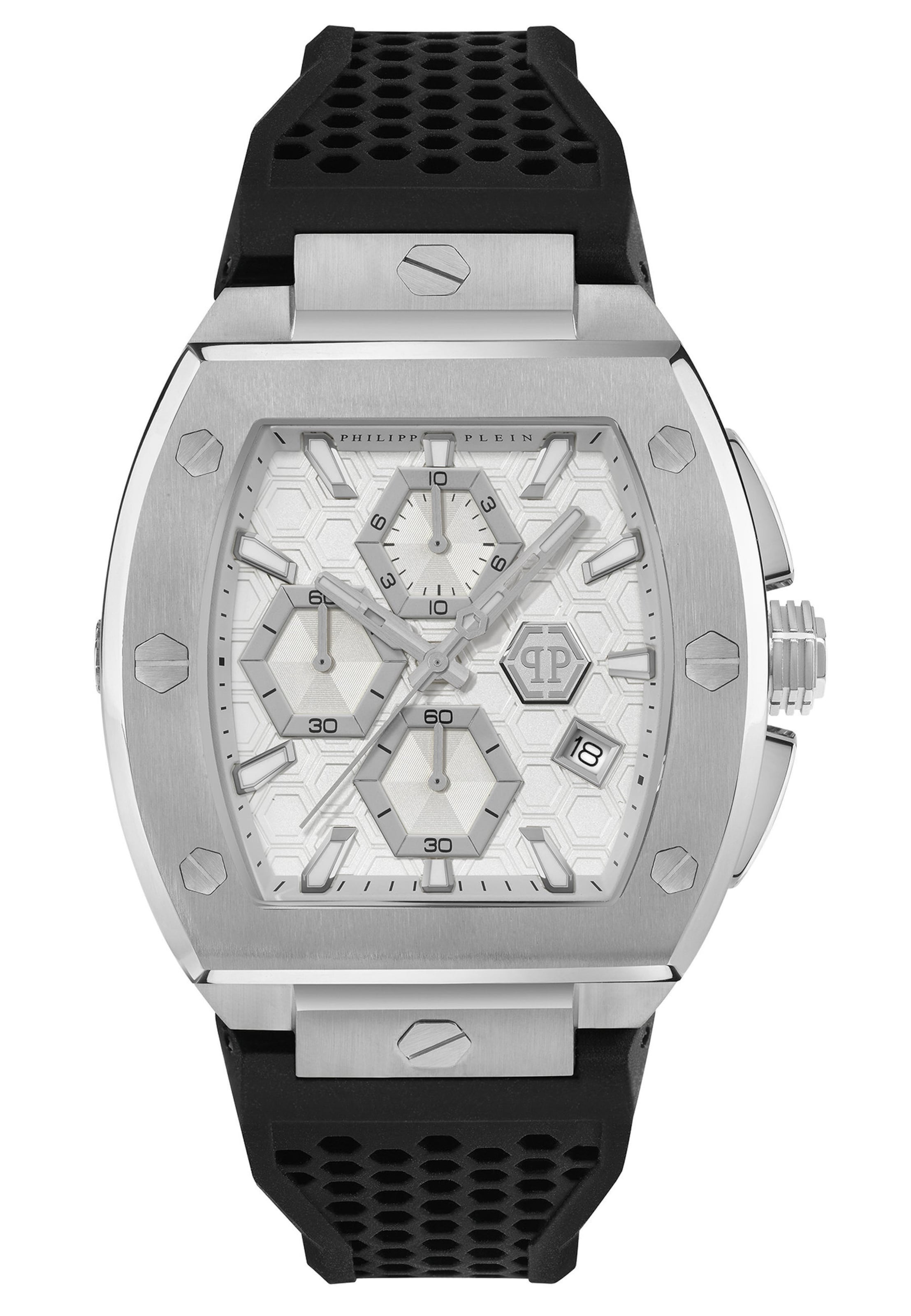 Philipp Plein Watches Analoog horloge ' HEXAGON PHANTOM ' in Zwart: voorkant