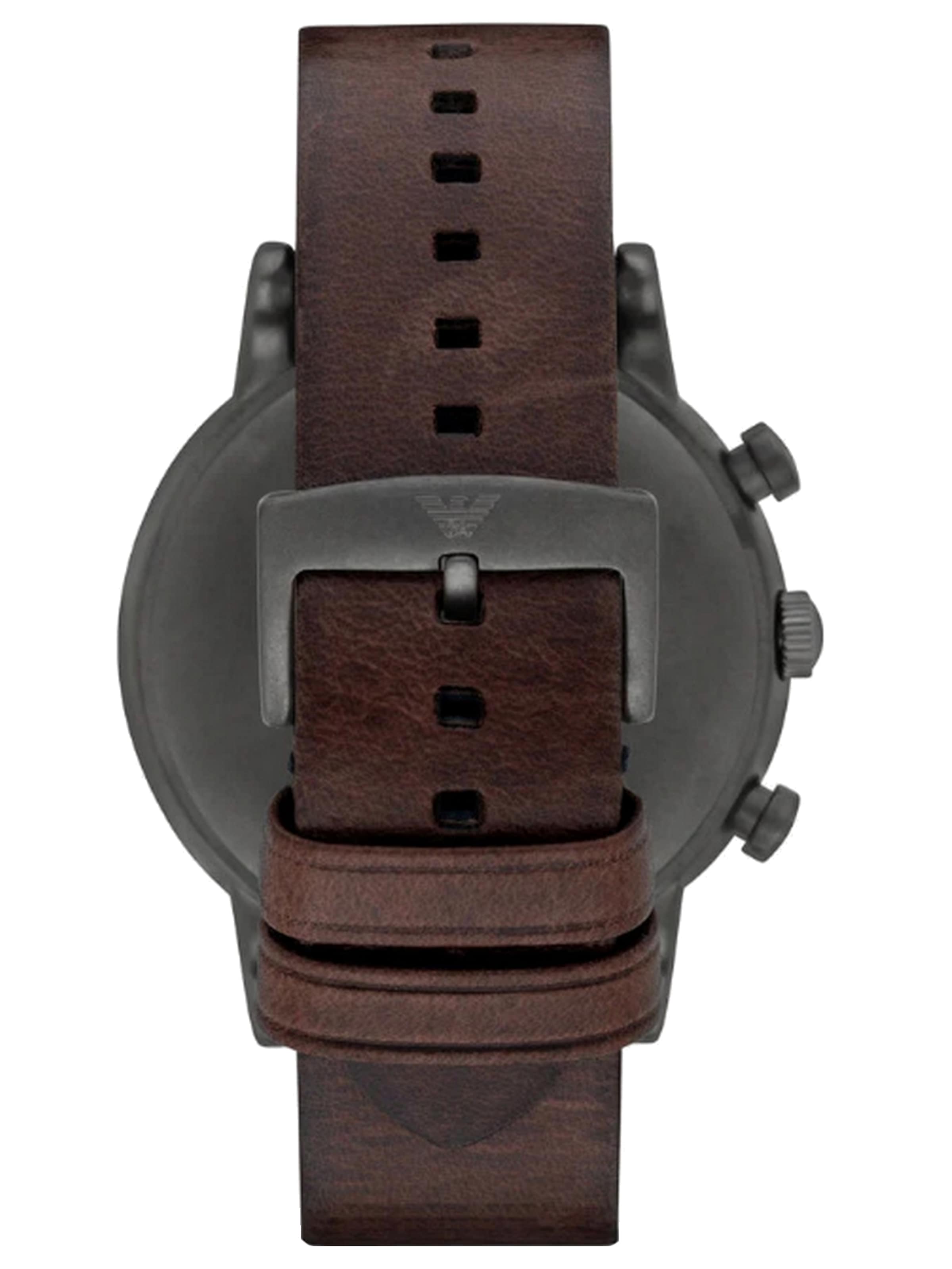 Emporio Armani Analog watch 'Luigi' in Brown