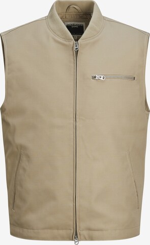 Gilet 'Collective Worker' JACK & JONES en beige : devant