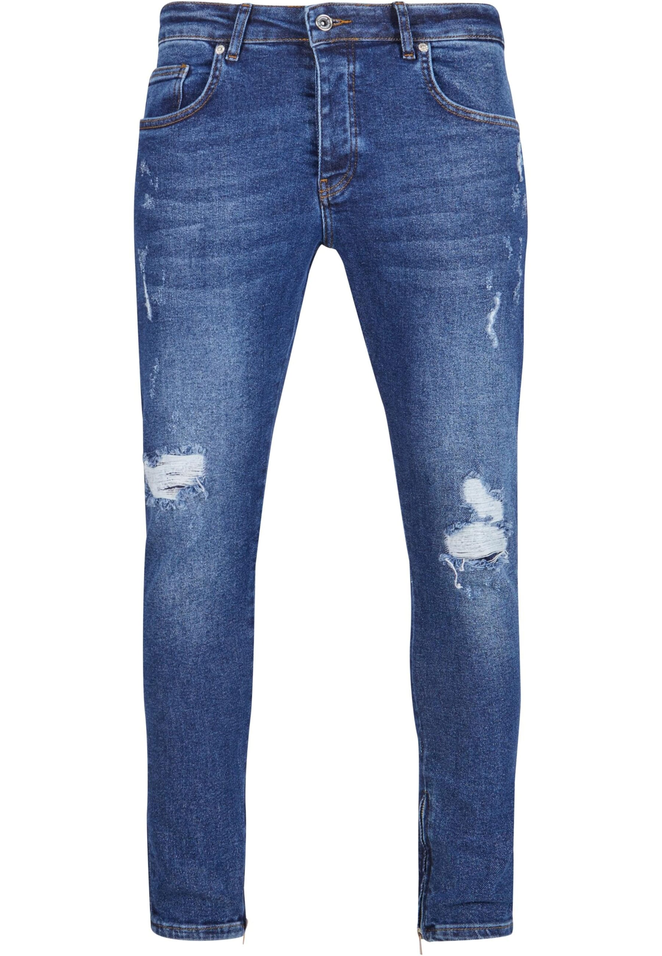 Slimfit Jeans di Karl Kani in blu: frontale
