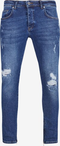 Karl Kani Slimfit Jeans in Blauw: voorkant