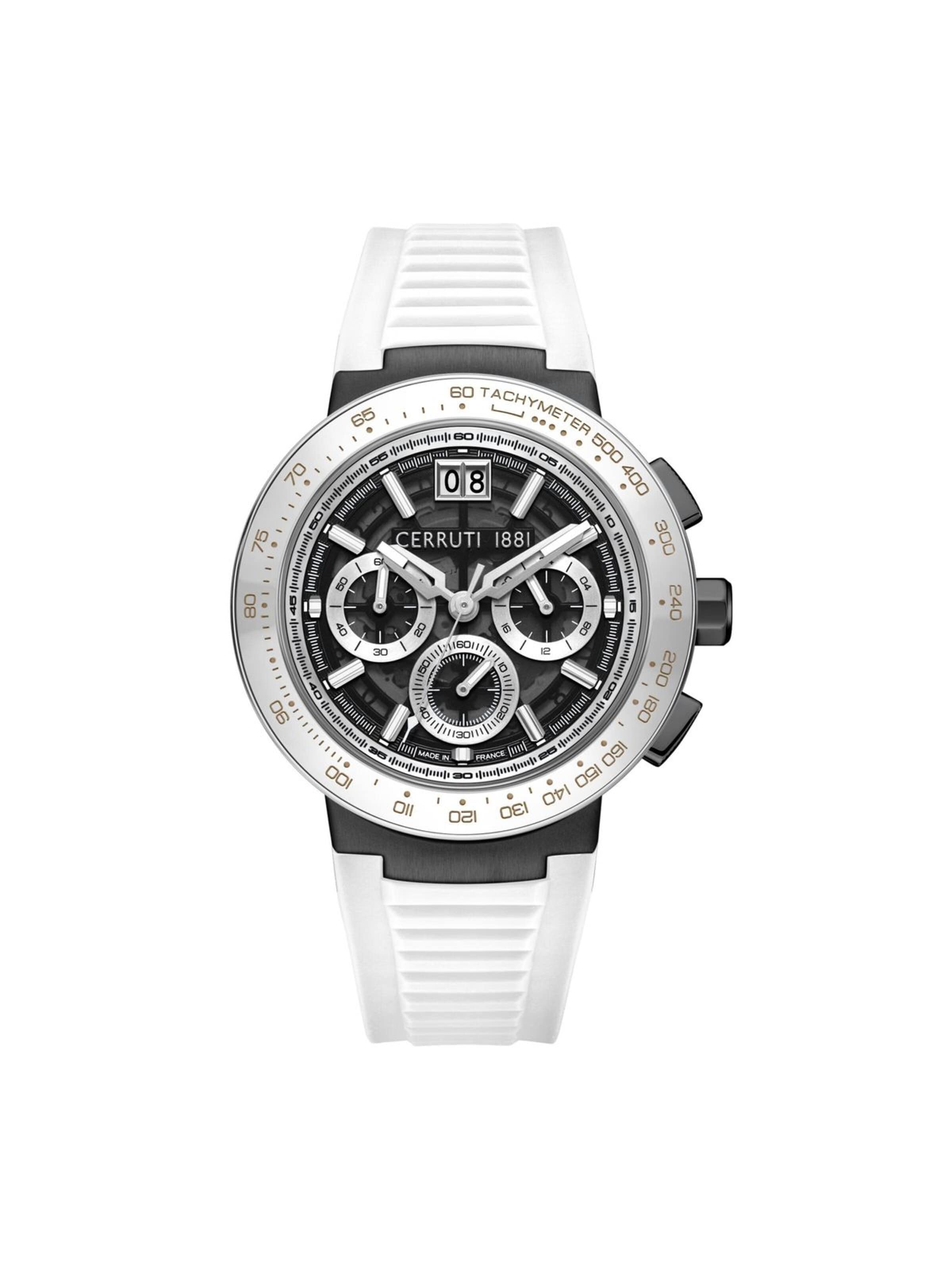 Montre à affichage analogique 'Filiano' CERRUTI 1881 en argent : devant