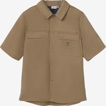 NAME IT Comfort fit Button Up Shirt in Brown: front