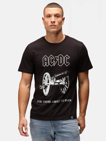 T-Shirt 'ACDC 'For Those About Rock'' Recovered en noir : devant