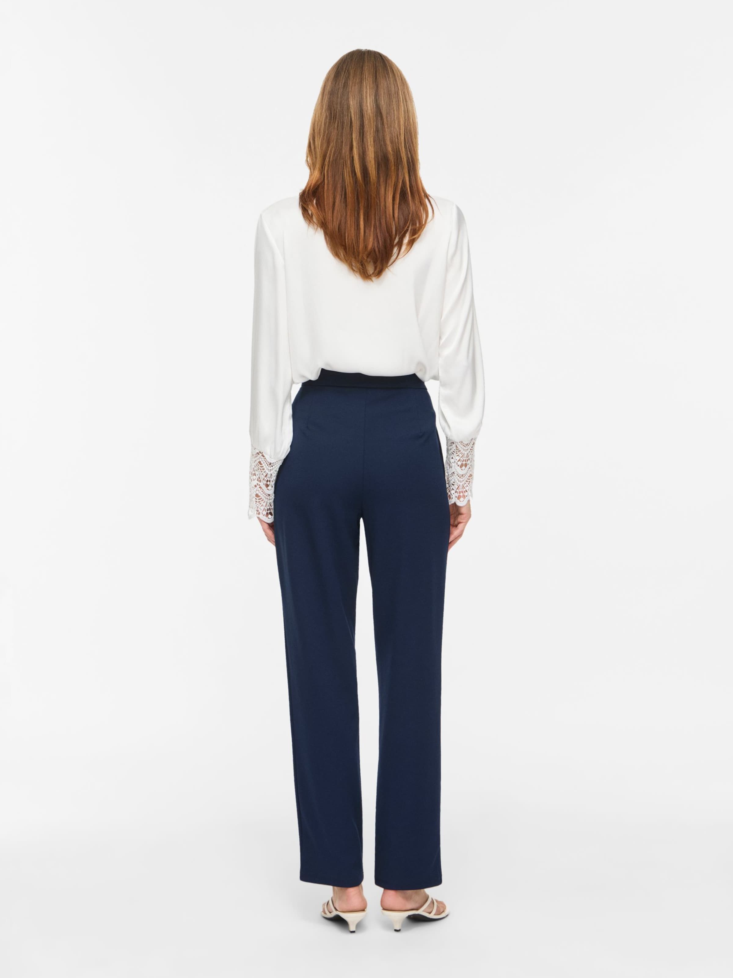 VILA Slimfit Broek 'VIClara' in Blauw
