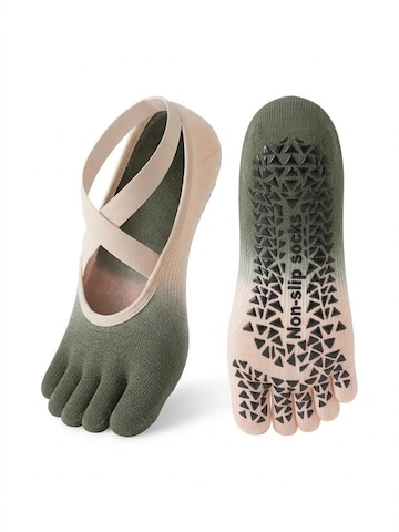 Millo Athletic Socks 'Freedom Yoga' in Green: front