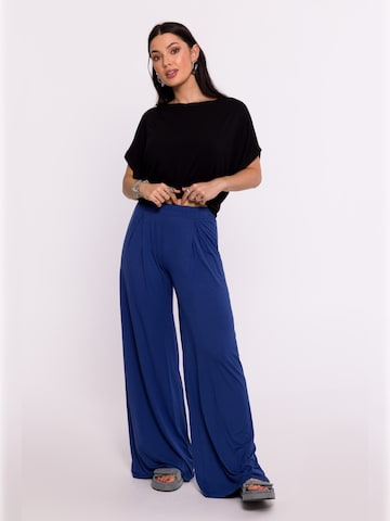BeWear - Pierna ancha Pantalón de pinzas en azul