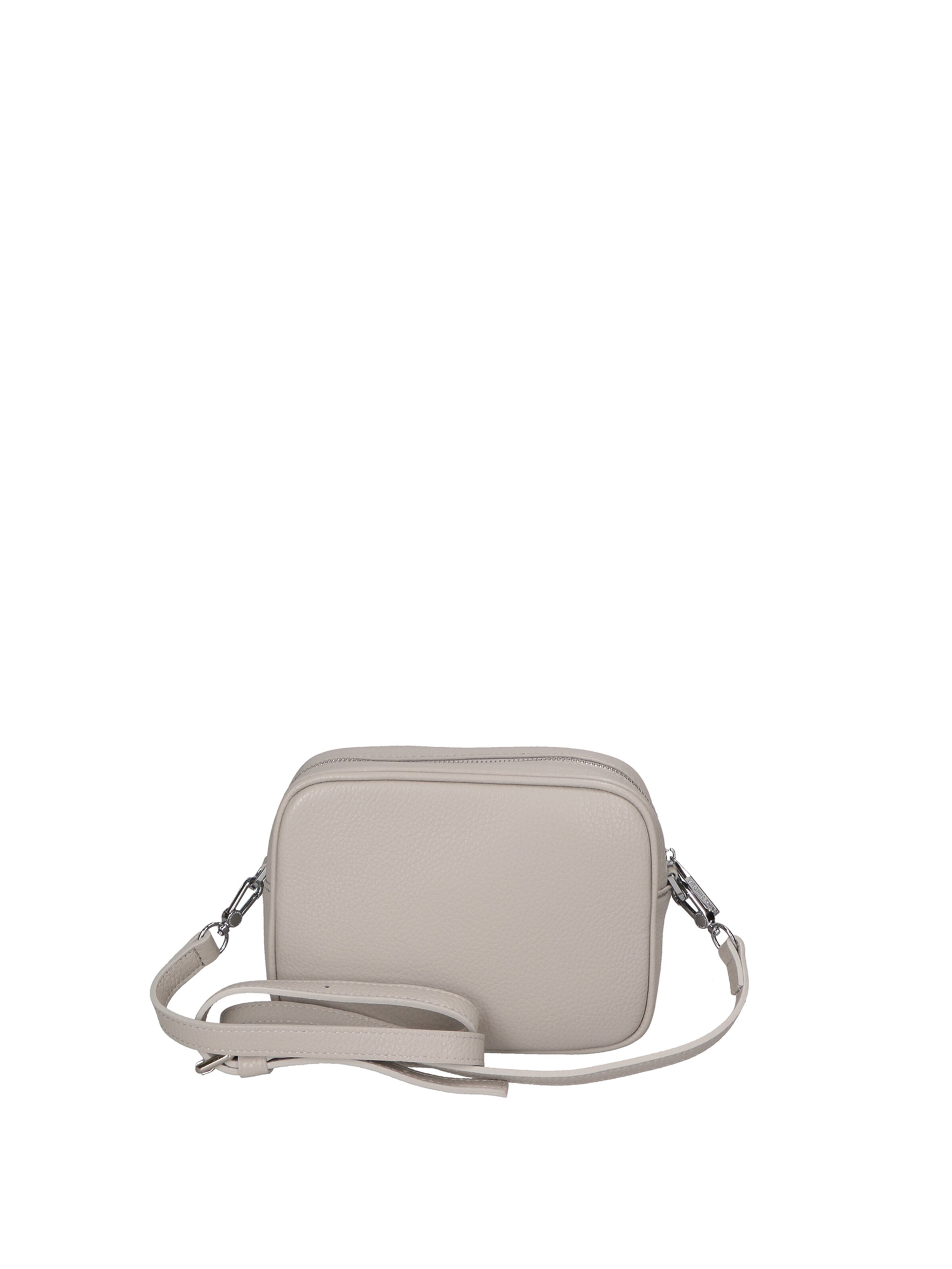 Borsa a tracolla 'Borsa a Tracolla Donna Pelle Virginia Rhinè Zip' di Virginia Rhinè in grigio
