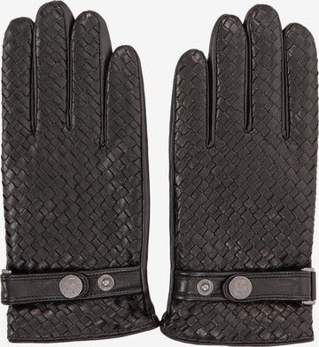 Karl Lagerfeld Full Finger Gloves in Black: front