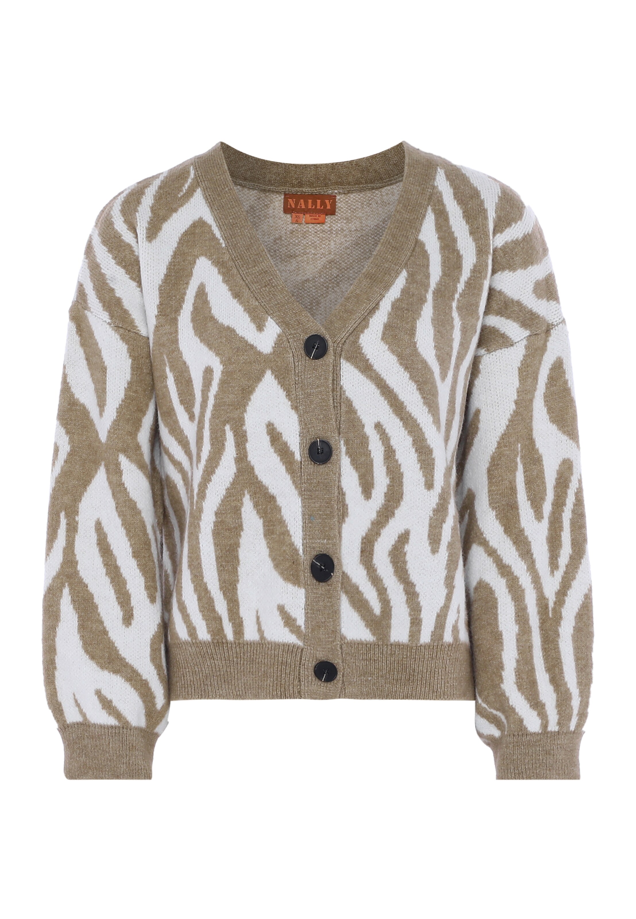 NALLY Strickjacke in Beige: Vorderseite