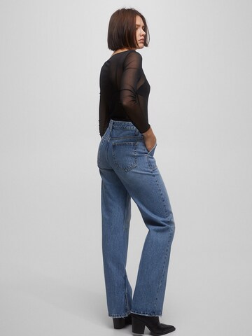 Pull&Bear Wide Leg Jeans in Blau