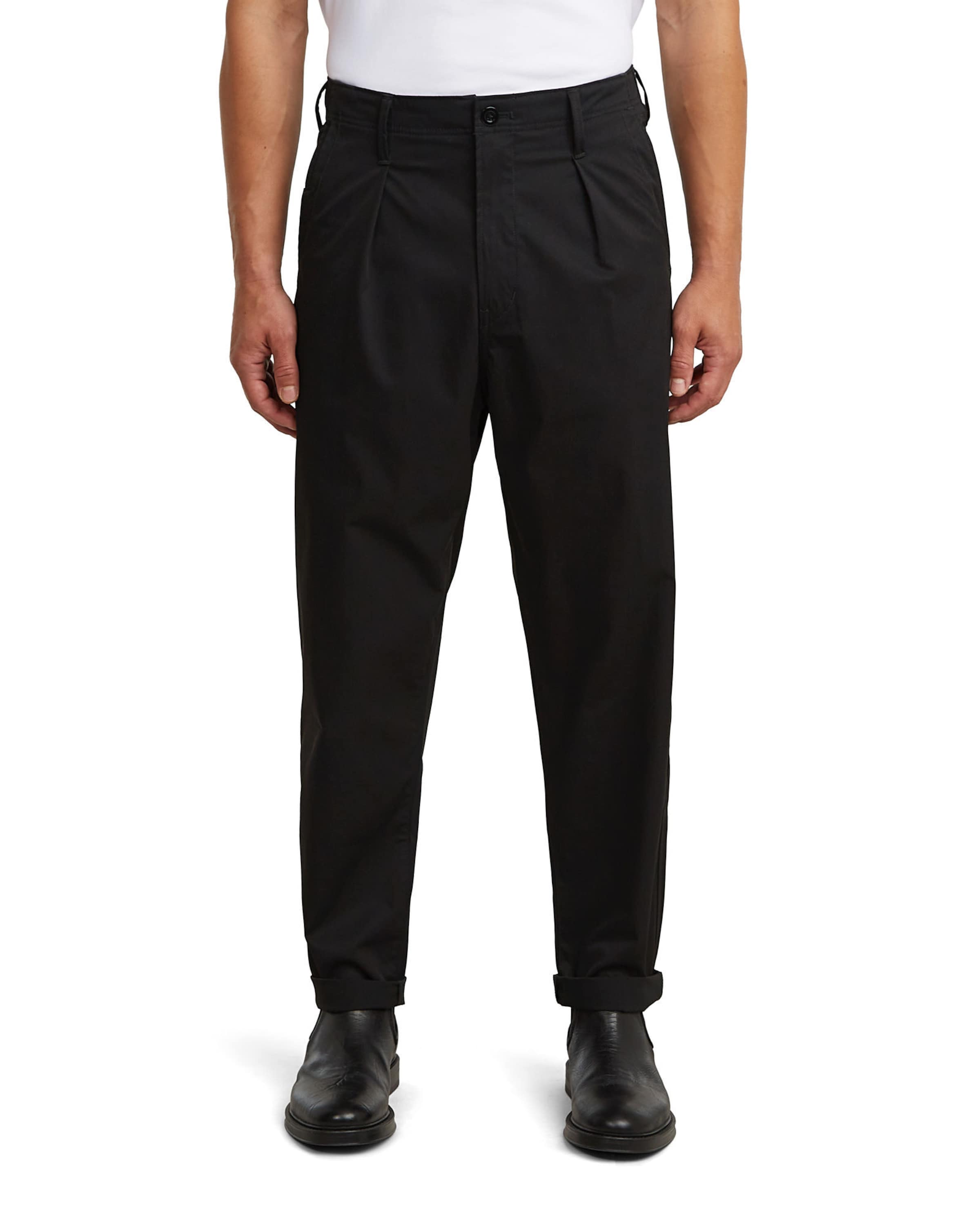 G-STAR Tapered Hose in Schwarz: Vorderseite