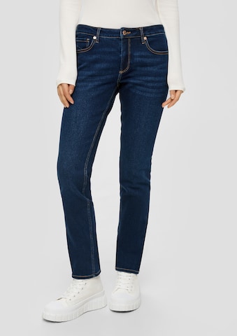 Coupe slim Jean 'Catie' QS en bleu : devant