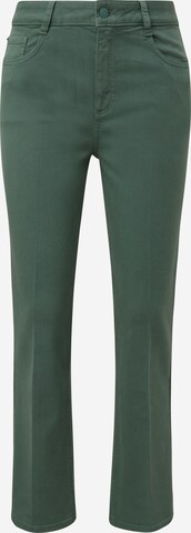 évasé Pantalon à plis comma casual identity en vert : devant