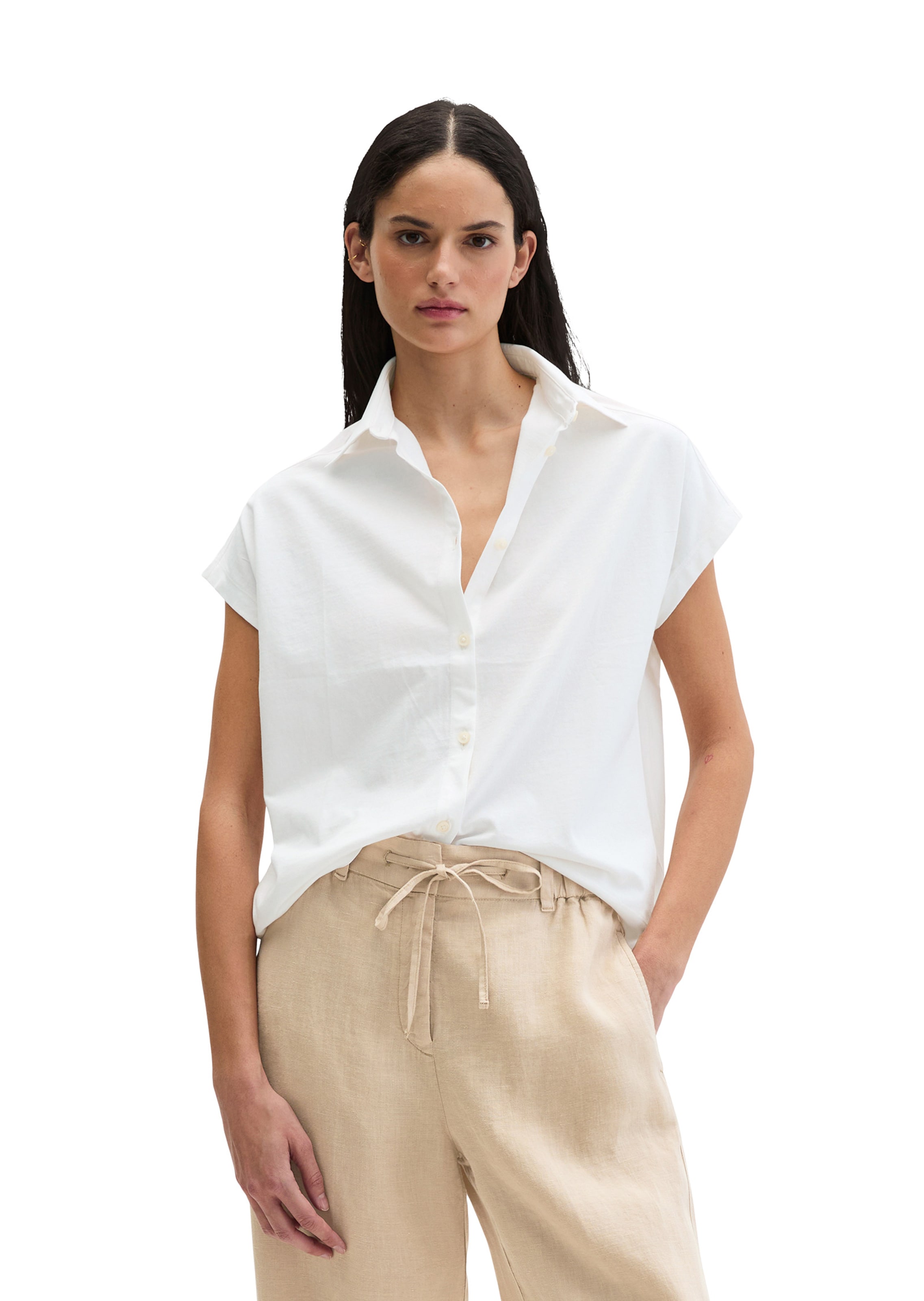 Marc O'Polo Bluse in Weiß: Vorderseite