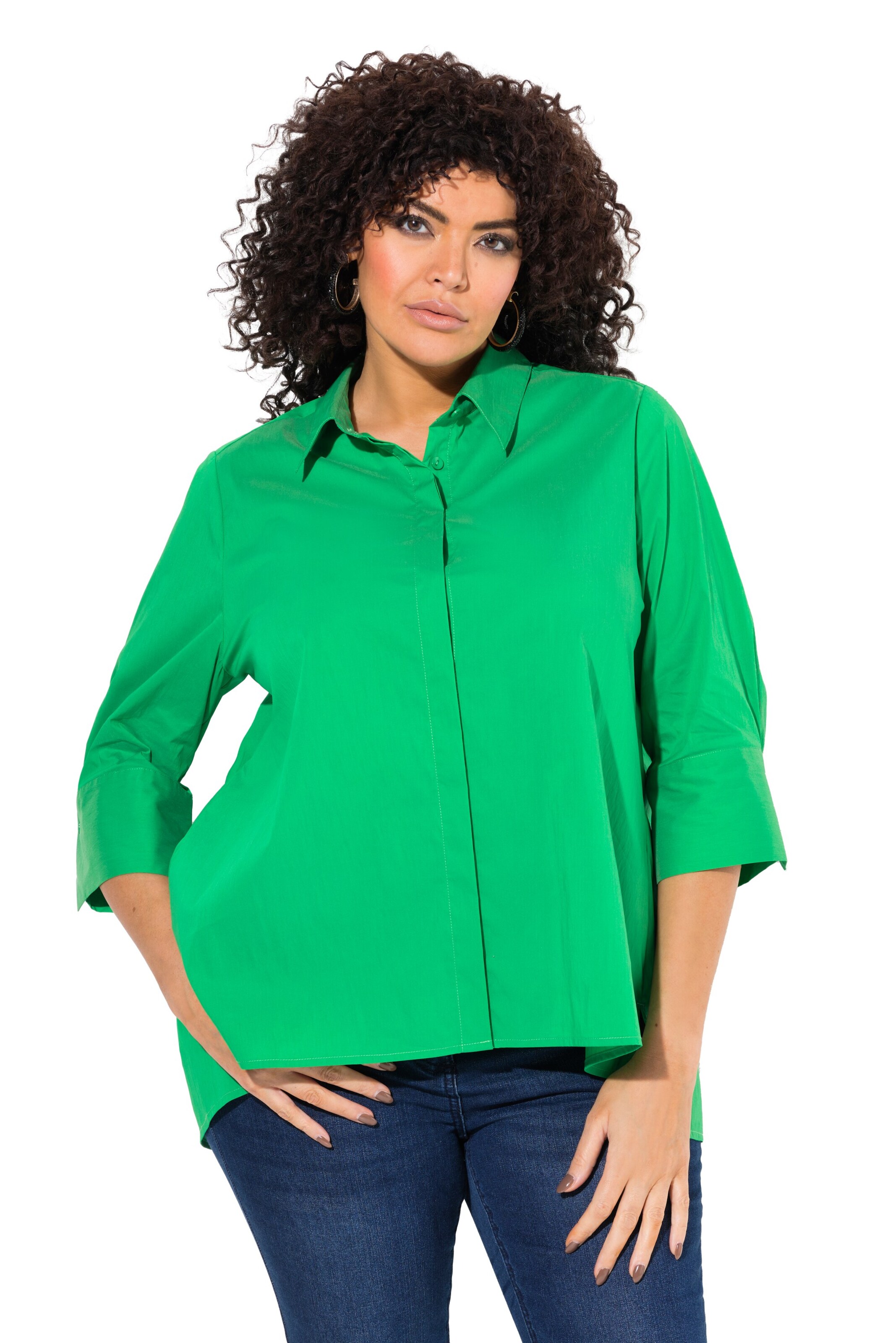 Camicia da donna di Ulla Popken in verde: frontale