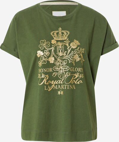 Tricou La Martina pe galben auriu / verde închis, Vizualizare produs