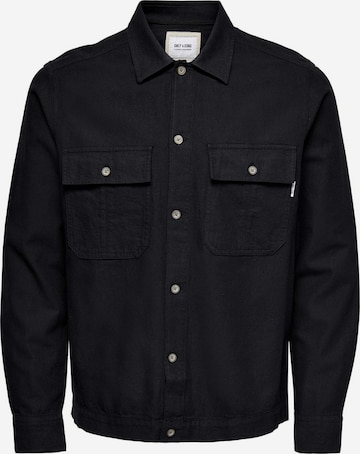 Only & Sons - Ajuste regular Camisa en negro: frente